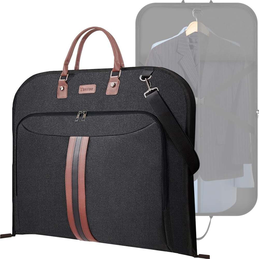 Baleine Garment Bag Black Travel Suit Carrier